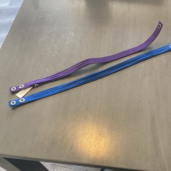 2 Swarovski Slake crystal wrap bracelets blue purple - Picture 7 of 7